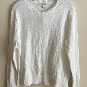 J CREW FACTORY BEACH CREWNECK SWEATER LIGHTWEIGHT SLUB STYLE - NWT - M